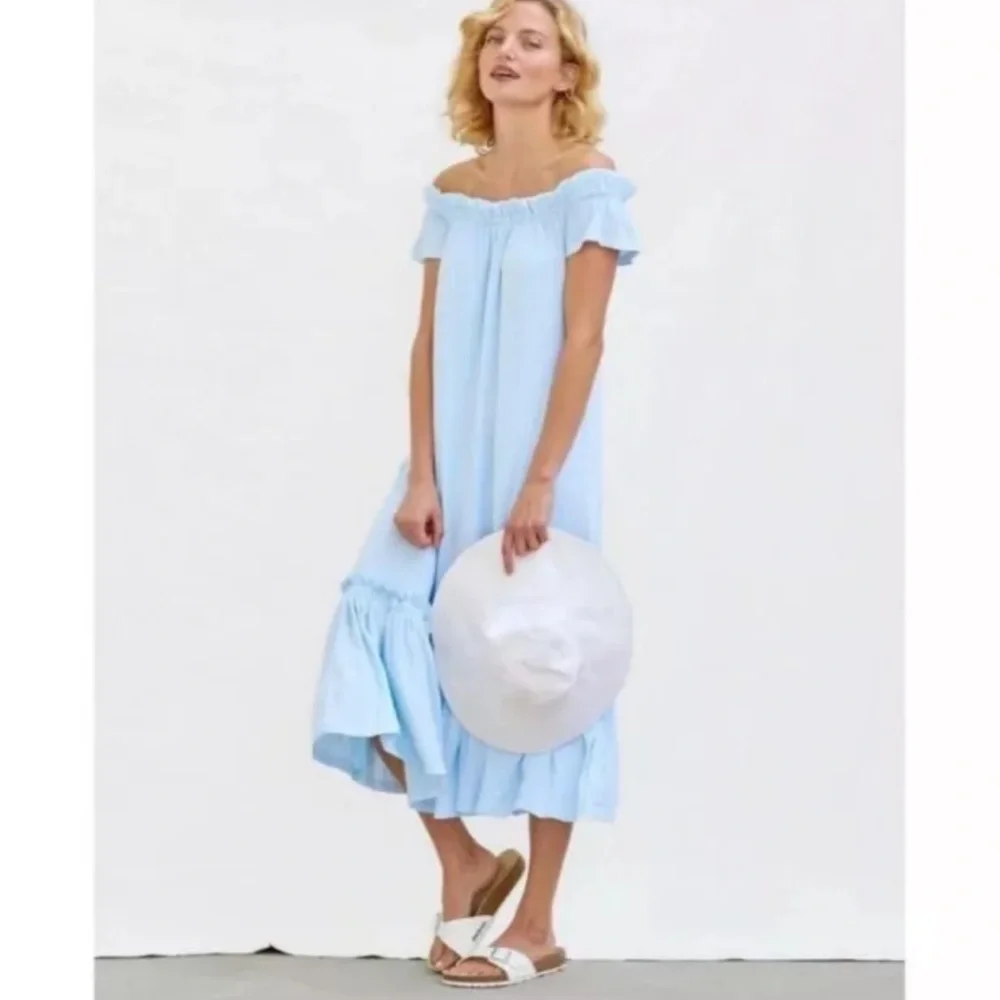 Sundry Sun Kissed Off the Shoulders Ruffle Midi dress - Picture 13 of 13